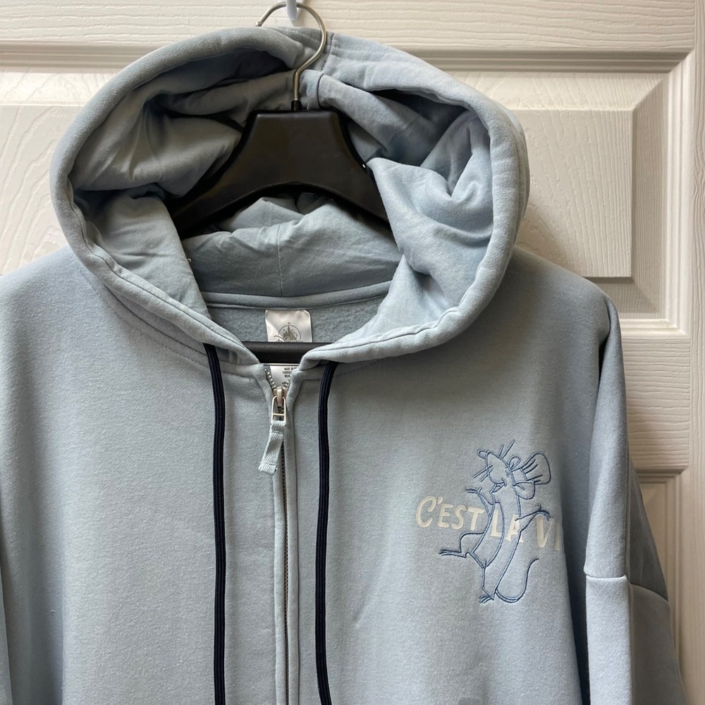 Disney Adult Sz XL Remy's Ratatouille Adventure c'est la vie Full Zip Hoodie NWT